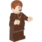 LEGO George Weasley with Reddish Brown Suit and Dark Red Tie Minifigure