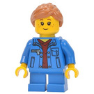 LEGO Girl, Denim Jacket, Blue Short Legs Minifigure