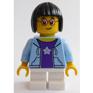 LEGO Girl in Bright Light Blue Jacket Minifigure