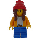 LEGO Girl im Bright Light Orange Jacket Minifigur