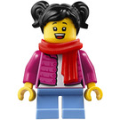 LEGO Dívka v Dark Růžová Bunda Minifigurka