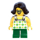 LEGO Girl dans blanc Shirt avec Plante Modèle Figurine
