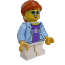 LEGO Dívka (Open Mikina s kapucí over Fialová Košile) Minifigurka