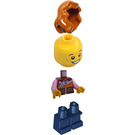 LEGO Girl - Reddish Brown Zipper Jacket and Dark Orange Hair Minifigure