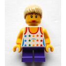 LEGO Pige, Skjorte med Rainbow Stjerner Minifigur