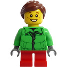 LEGO Girl met Bright Green Jacket minifiguur