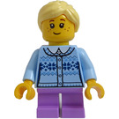 LEGO Dívka s Bright Světlo Modrá Svetr Minifigurka