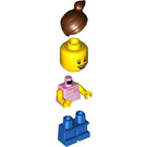 LEGO Girl with Bright Pink Striped Shirt Minifigure