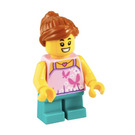 LEGO Girl with Butterflies and Flowers Top and Turquoise Legs Minifigure
