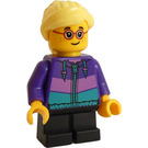 LEGO Dívka s Dark Fialová Bunda Minifigurka