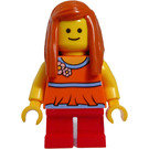 LEGO Girl with Long Dark Orange Hair Minifigure