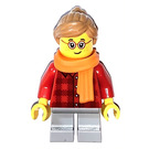 LEGO Chica con Naranja Bufanda Minifigura