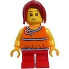 LEGO Girl with Orange Top Minifigure