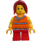 LEGO Girl avec Orange Haut Figurine
