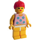LEGO Girl with pink shirt and red hair Minifigure