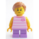 LEGO Girl mit Pink Striped Shirt Minifigur
