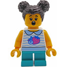 LEGO Mädchen mit Striped Pullover mit Turquoise Beine Minifigur