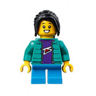 LEGO Girl with Turquoise Jacket and Azure Legs Minifigure
