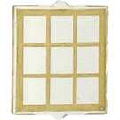 LEGO Glass for Window 1 x 2 x 2 with Gold Lattice (35315 / 111470)