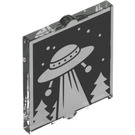 LEGO Glass for Window 1 x 2 x 2 with UFO and Trees (35315 / 111997)