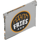 LEGO Glass for Window 1 x 4 x 3 Opening with 'FRIES' and Stars (35318 / 115193)