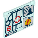 LEGO Glass for Window 1 x 4 x 3 Opening with Map with Minifigure (16566 / 35318)