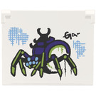 LEGO Glass for Window 1 x 4 x 3 Opening with Spider Queen’s Base Rug Design Sticker