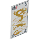LEGO Glass for Window 1 x 4 x 6 with Dragon Pattern (13469 / 35295)