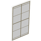 LEGO Glass for Window 1 x 4 x 6 with Gold Lattice over Frosted White Background (35295 / 35330)