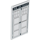 LEGO Glass for Window 1 x 4 x 6 with Mirror Image of TARDIS Door (6202 / 24408)