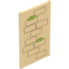 LEGO Glass for Window 1 x 4 x 6 with Wall pattern with Green (35295 / 104278)