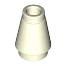 LEGO Glow in the Dark Solid White Cone 1 x 1 with Top Groove (28701 / 59900)