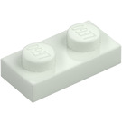 LEGO Glow in the Dark Solid White Plate 1 x 2 (3023 / 28653)