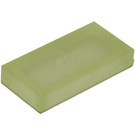 LEGO Glow in the Dark Transparent Green Tile 1 x 2 with Groove (3069 / 30070)