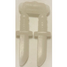LEGO Glow in the Dark Transparent White 2 Knives on Sprue (44658 / 70749)