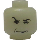 LEGO Im Dunkeln leuchtendes Transparentes Weiß Minifigure Kopf mit Dekoration Snape (Sicherheitsbolzen) (3626)