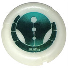 LEGO Glow in the Dark Transparent White Technic Bionicle Weapon Throwing Disc with 225 Ga-Metru (32533 / 50526)