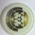 LEGO Glow in the Dark Transparent Blanc Technic Bionicle Arme Throwing Disc avec '373' (32533)