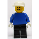 LEGO Goalkeeper met Vlak Blauw Torso en Wit Gloves Minifiguur