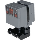 LEGO Gonk Droid (Dark Stone Gray) with Black Feet and Dark Red Controls Minifigure