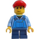 LEGO Grand Carousel Boy met Blauw Overalls en Rood Pet Minifiguur