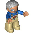 LEGO Grandfather avec Tan Ou blanc Bib Duplo Figure