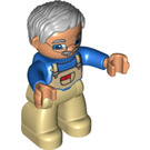 LEGO Grandfather with Tan or White Bib Duplo Figure