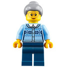 LEGO Grandmother jossa Bright Kevyt Sininen Villapaita Minihahmo