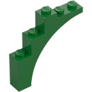 LEGO Green Arch 1 x 5 x 4 Regular Bow, Unreinforced Underside (2339 / 14395)