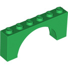 LEGO Grün Bogen 1 x 6 x 2 Mittlere Dicke oben (15254)