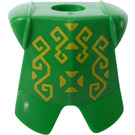 LEGO Groen Pantser Breastplate met Been Protection met Rascus Geel Patroon (2587 / 49264)