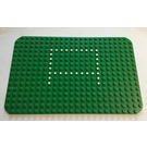LEGO Green Baseplate 16 x 24 with Rounded Corners with Dots from Set 344 (455)