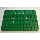 LEGO Groen Grondplaat 16 x 24 met Afgeronde hoeken met Dots van Speelset 344 (455)