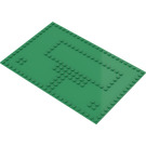 LEGO Vert Plaque de Base 16 x 24 avec Set 080 Grand blanc House Goujons